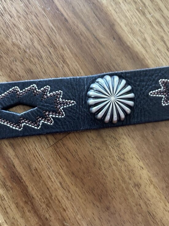 Nocona Leather Belt Women’s XL Concho Rhinestone Rodeo Cowgirl Western Boho - Picture 7 of 16